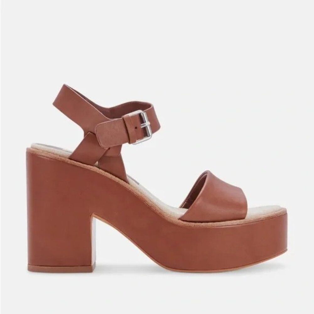 NIB! Dolce Vita ELLY Dark Brown Platform Sandals - Size 6